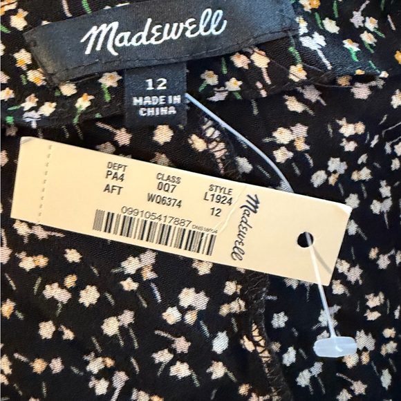 Madewell Black Floral Mini Dress - Picture 5 of 5